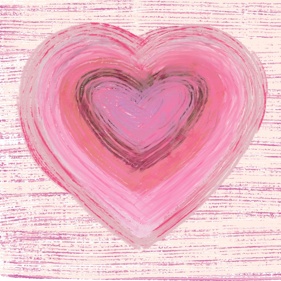 Big Pale Pink Heart by Tina Oloyede
